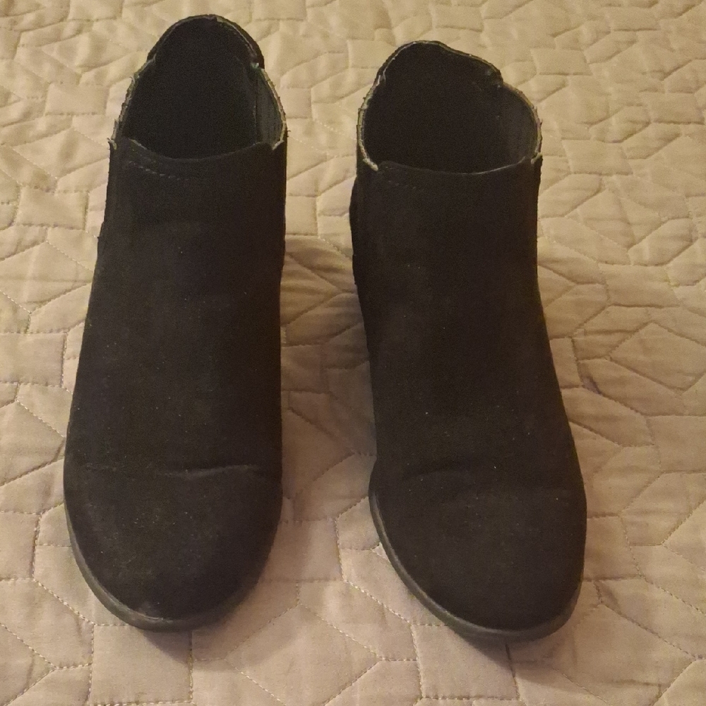 Black Suede Ankle Booties